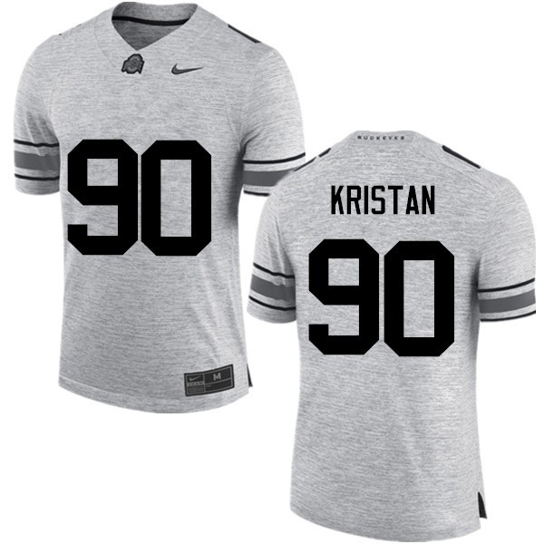 Ohio State Buckeyes #90 Bryan Kristan Men Official Jersey Gray